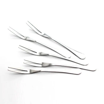 

20Pcs/lot Classic Sliver Fruit Forks Set Stainless Steel Food Sticks For Dessert Fruit Snack Large Quantity Kitchen Dining Tools