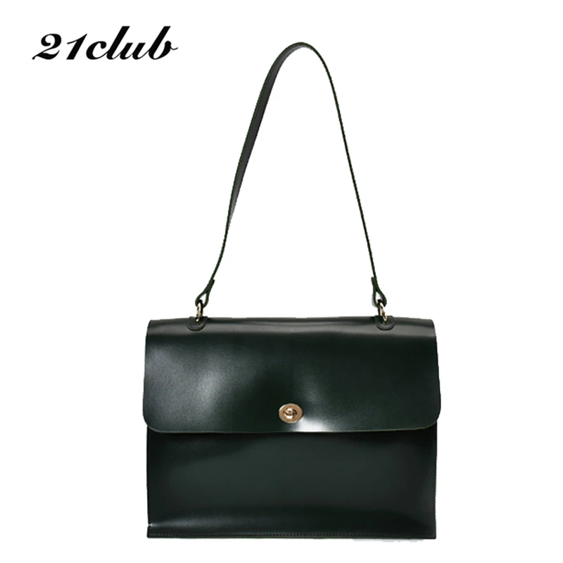 

21club brand ladies medium large capacity handbag fashion vintage shopping work totes women messenger crossbody shoulder bags