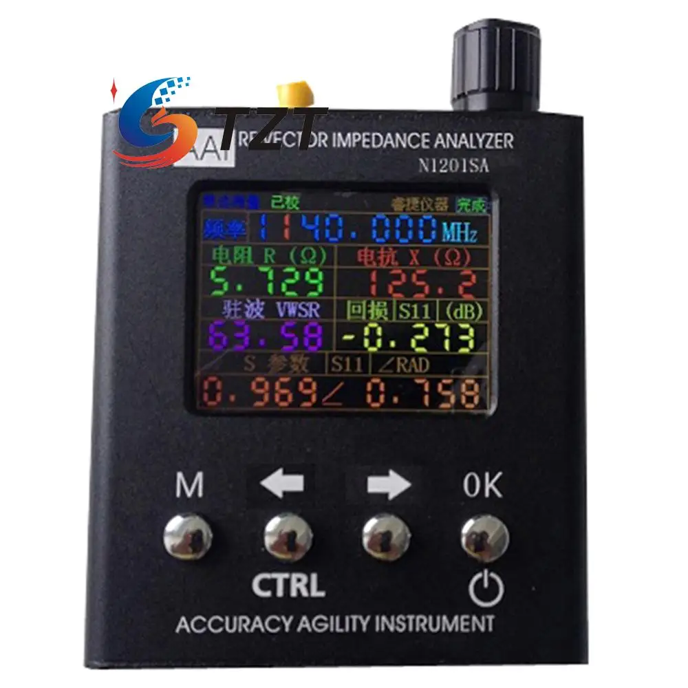 Free ship English verison N1201SA UV RF Vector Impedance ANT SWR Antenna Analyzer Meter Tester 140MHz
