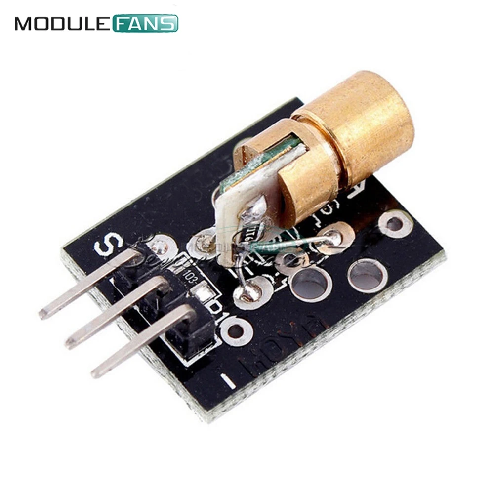 

650nm 5V Red Laser Sensor 6mm 5mW Transmitter Module KY-008 Dot Diode Copper Head For Arduino Compatible With UNO R3 MEGA 2560