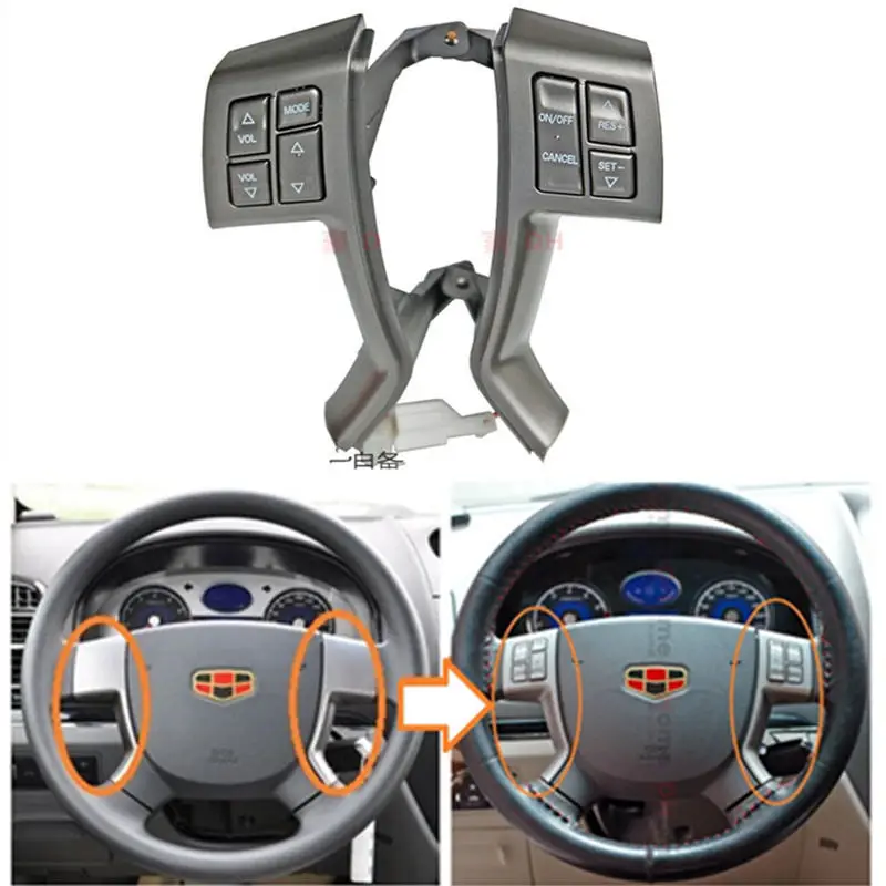 

For Geely Emgrand 7 EC7 EC715 EC718,EC7-RV,Multi-function Remote Steering Wheel Buttons CD Audio, Volume,Cruise Control