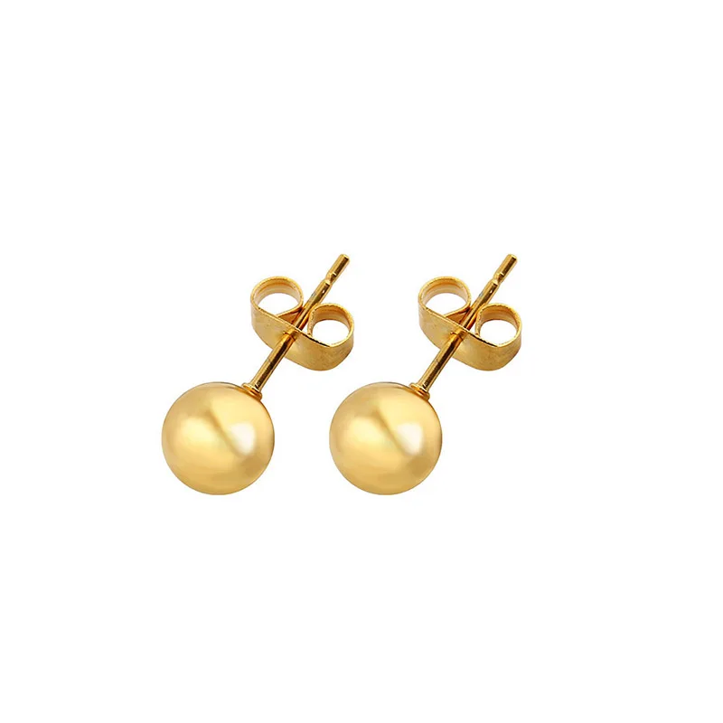 Stainless Steel High Quality Multi Color Polishing Round Ball Stud Stainless Steel High Quality Multi Color Polishing Round Ball Stud Earrings Safe Prevent Allergy Pins Size 2 8mm For Femmal Brin In From