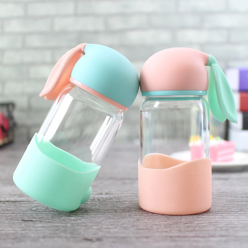 TECHOME стеклянная бутылка для воды милый кролик Креатив мультфильм лето холодная