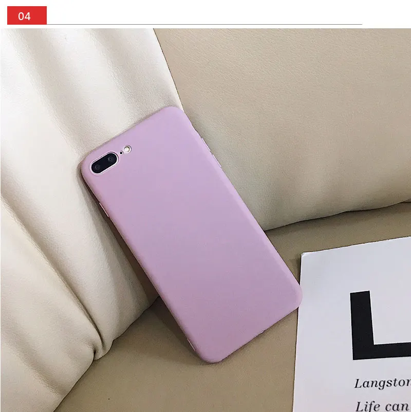 Silicone Candy Color Case For iPhone 8 8plus 7 7 Plus Phone Cases For iFhone 6 s 6s Plus X XR XS Max Cases Cover Coque Capinha (24)