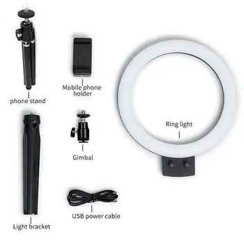 

BEESCLOVER LED Ring Light Camera Photo 2800-5500K Dimmable LED Ring Lamp Tripod