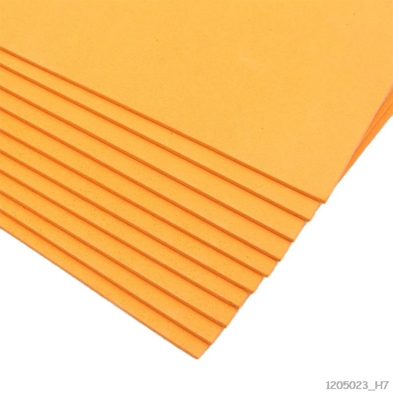 10 шт 2 мм Сделай сам для Губка для украшения пенопластовая бумага для рукоделия из войлока A4 плотная губчатая бумага 16 к цветная пенопластовая бумага - Цвет: Оранжевый