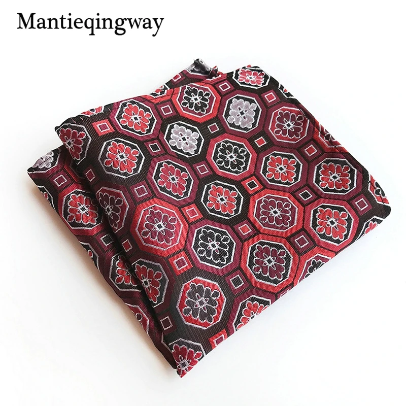 Mantieqingway мужские Цветочный плед Hanky унисекс высокое качество платок полиэстер Пейсли Бизнес платок грудь Полотенца