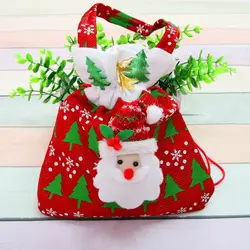 Творческий сверкает Санта Клаус Снеговик конфеты подарок Сумки для партии Xmas Рождество дерево украшения дома поставляет блестки
