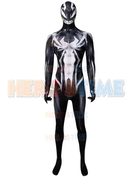 

3D Printed Dye-sub Lee Price Venom Spiderman Cosplay Costume Male Bodysuit Venom Spider-Man Superhero Costume Tight Catsuit