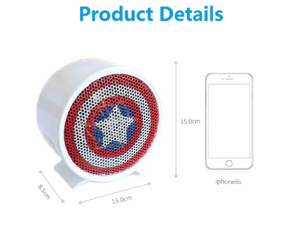 Портативный персональный PTC керамический обогреватель электрический 220 в 600 Вт