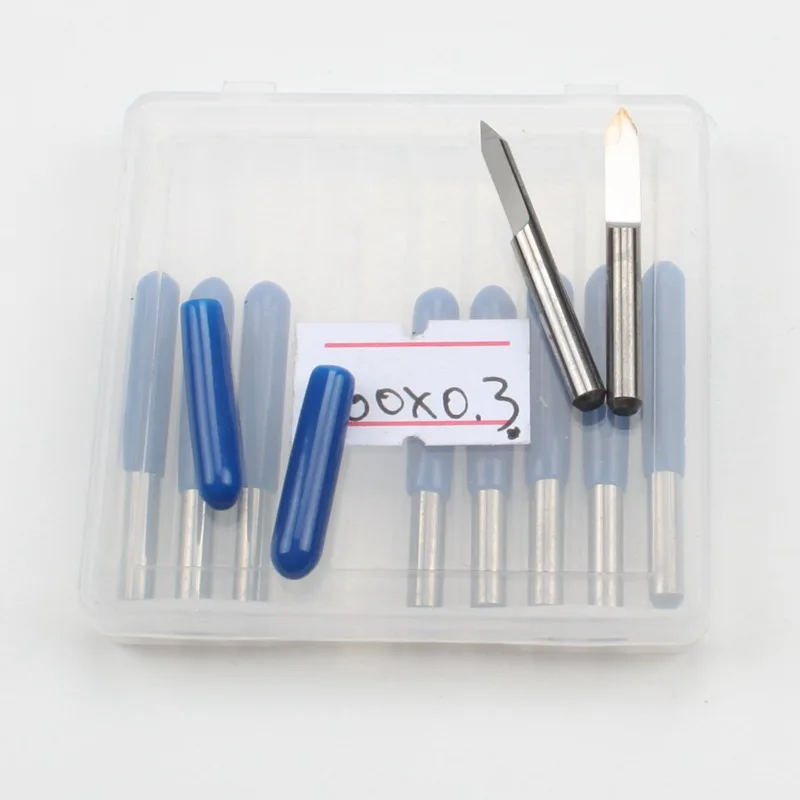 

10pcs Flat bottom Engraving bits 0.3mm X 60 Degree CNC Router PCB Wood