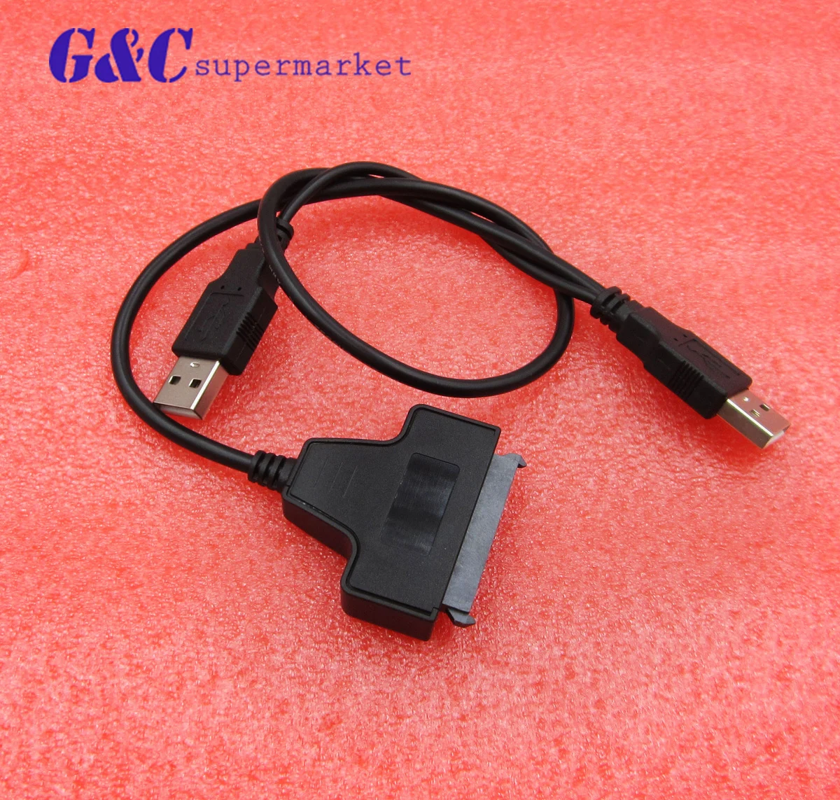 

Hot USB 2.0 to SATA 15+7 Pin Data &Power USB Cable Adapter for 2.5 inch HDD SSD