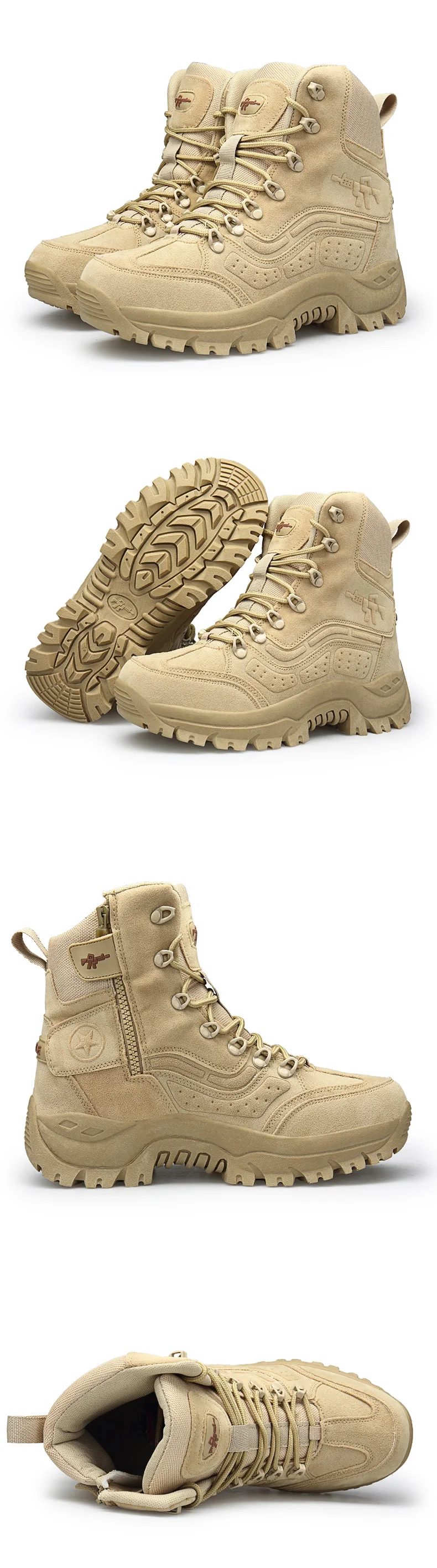 YITU мужские военные тактические ботинки для пустыни, мужские уличные водонепроницаемые походные ботинки, кожаные кроссовки, спортивная обувь для альпинизма, кемпинга