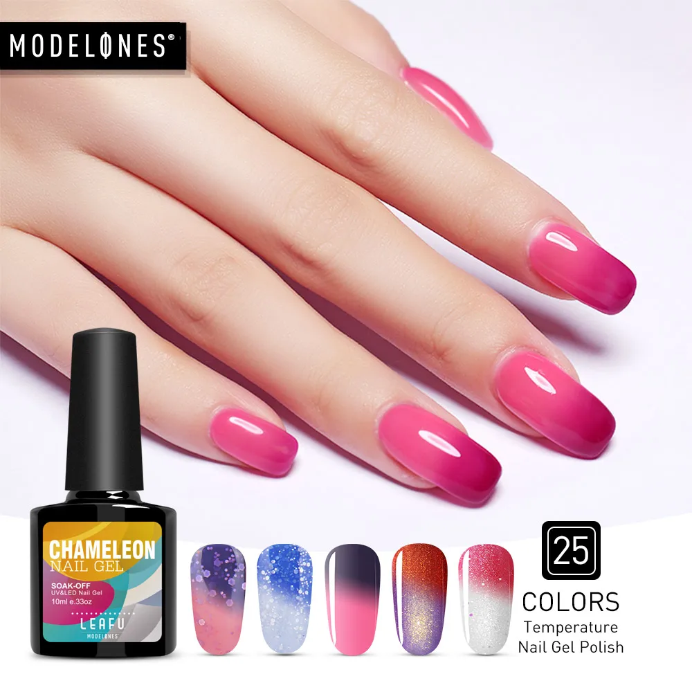 Modelones Gel Polish Thermal Nail Art UV Gel Nail Polish Soak Off Semi