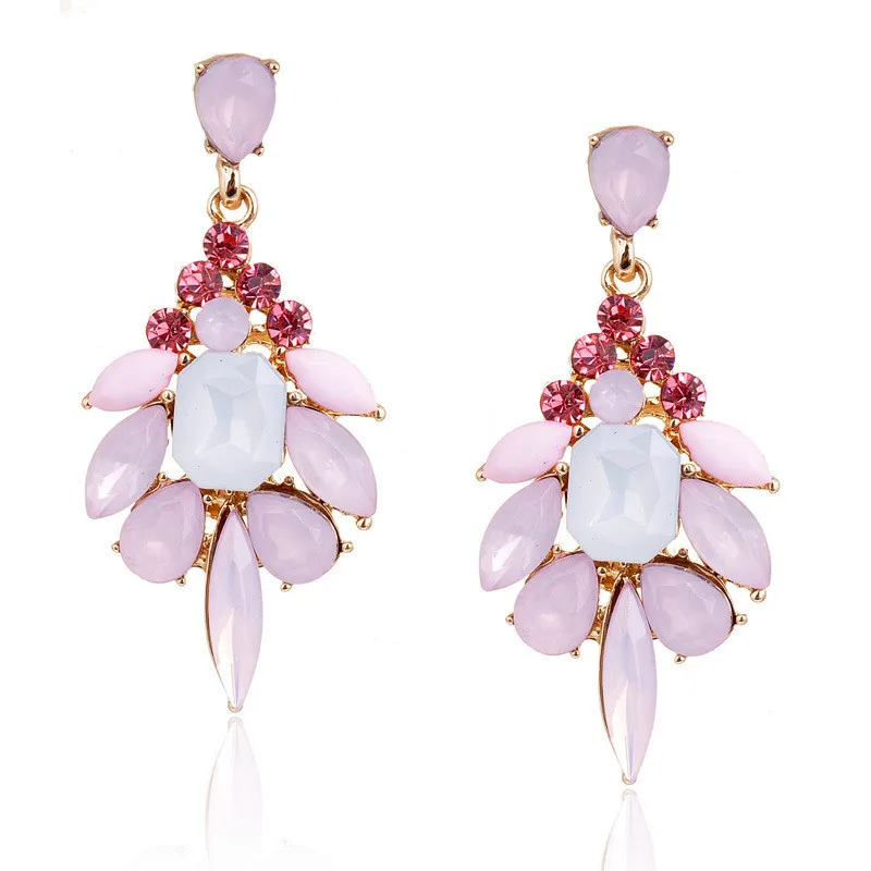 

Fashion 2018 Modern Woman Midnite Star Pendant Earrings Lady Retro Crystal Inlay Female Pendant Earrings Modern Jewelry