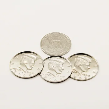 Jumbo Coin Magic Tricks Half Dollar 3 Shells and 1 coin Four Coin To One Big Coin Professional Magician Trick Gimmick illusion coin mow ww 1 d039