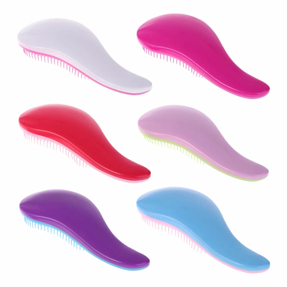 

Tangle Hair Brush Detangler Comb Hair Brush Professional Magic Straightening Detangling Combs Plastic Candy Color