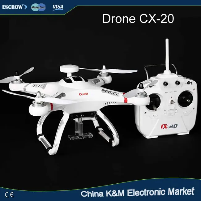 

Newest Cheerson CX-20 2.4G 4-axis Professional RC Drone with GPS & Auto Return FPV rc quadcopter with Camera optional