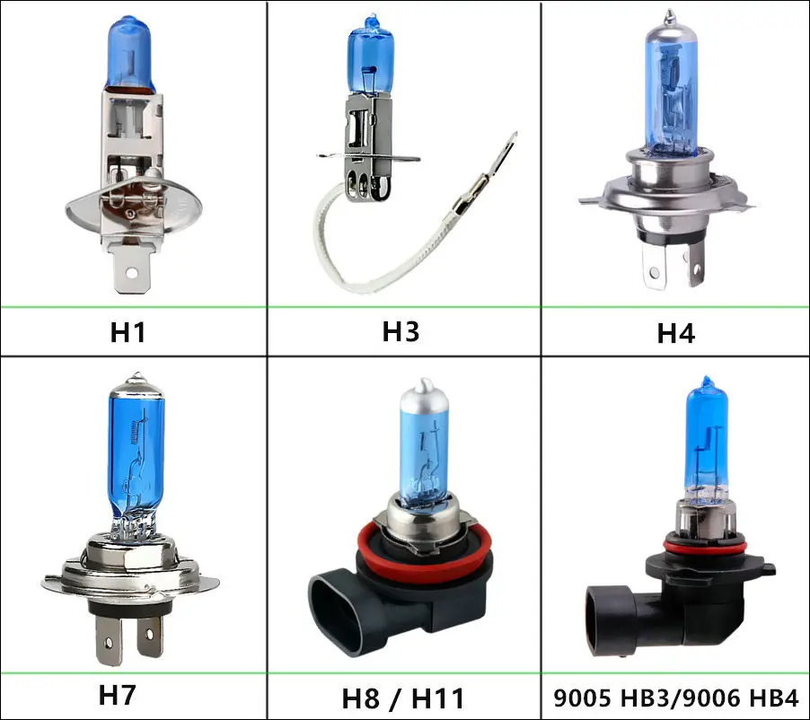 H1 H3 H4 H7 H8 H9 H11 9005 HB3 9006 HB4 галогенные лампы 55W 100W 12V суперяркие белые Автомобильные фары 6000 К авто лампы фар автомобиля