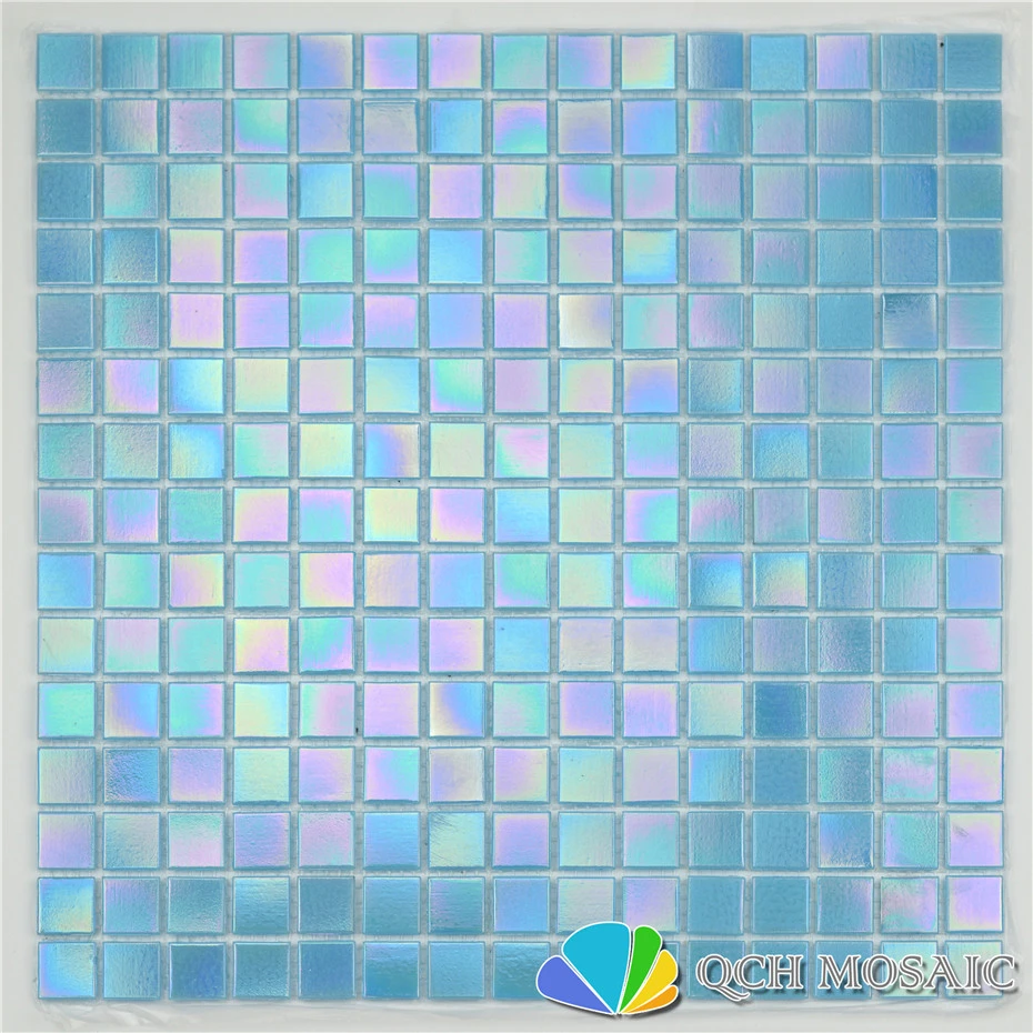 Blue Iridescent Color Glass Mosaic Tile Swimming Pool Tile Bathroom Kitchen Backsplash Wall Tile 46square Feet Lot Wallpapers Aliexpress