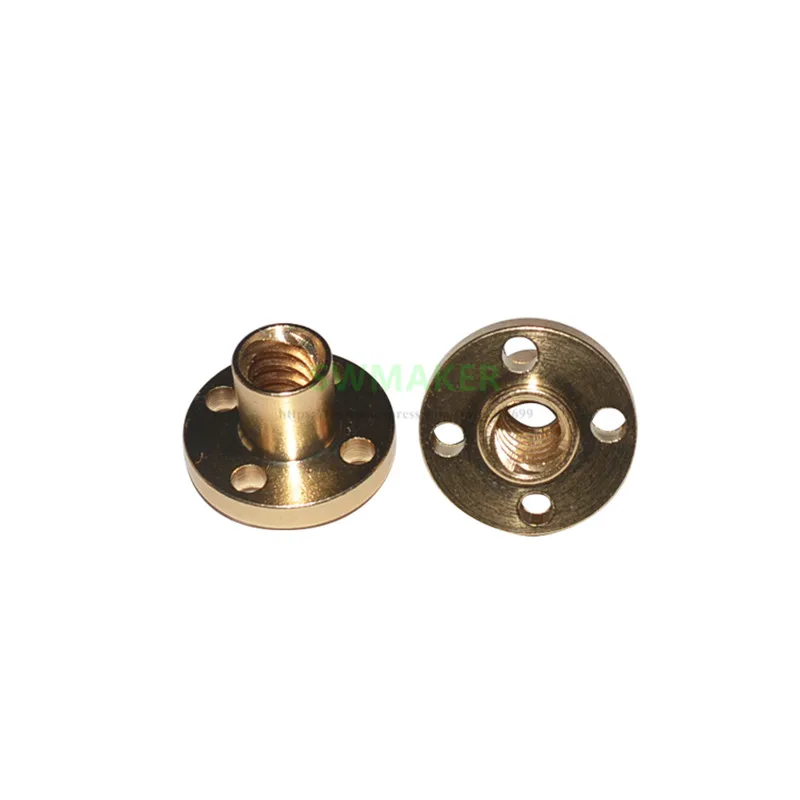 

1pcs T4 screw lead brass nut flange T-type trapezoidal nut Pitch 1mm