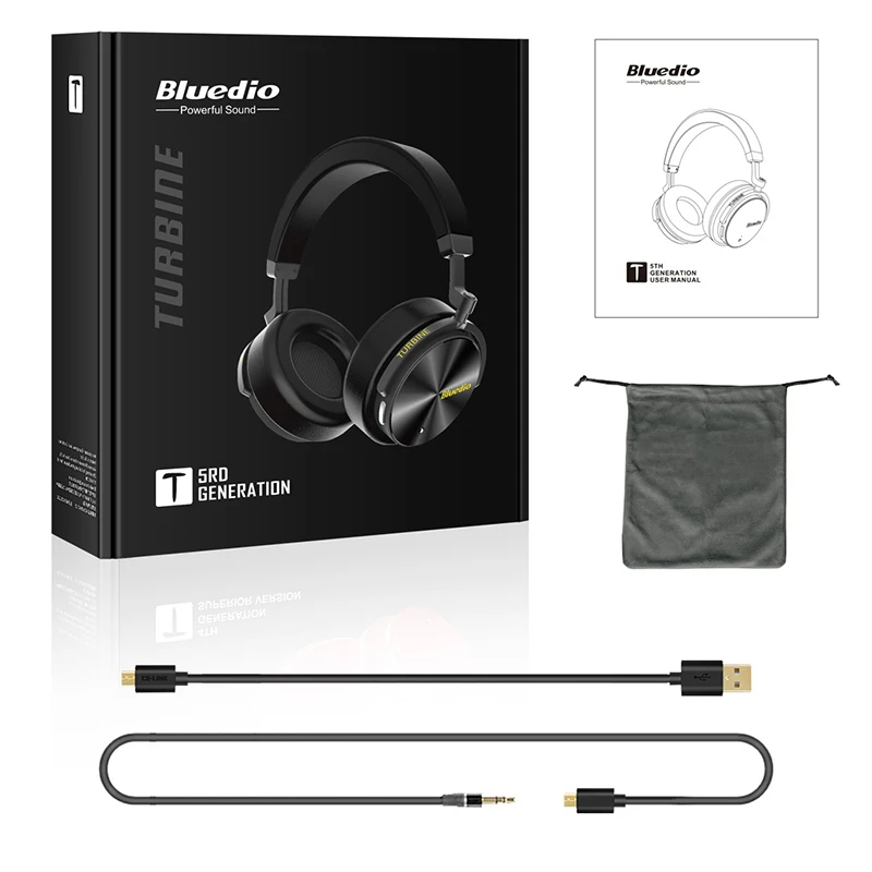 Bluedio T5 Active Шум отмена Беспроводной Bluetooth наушники Портативный гарнитура С