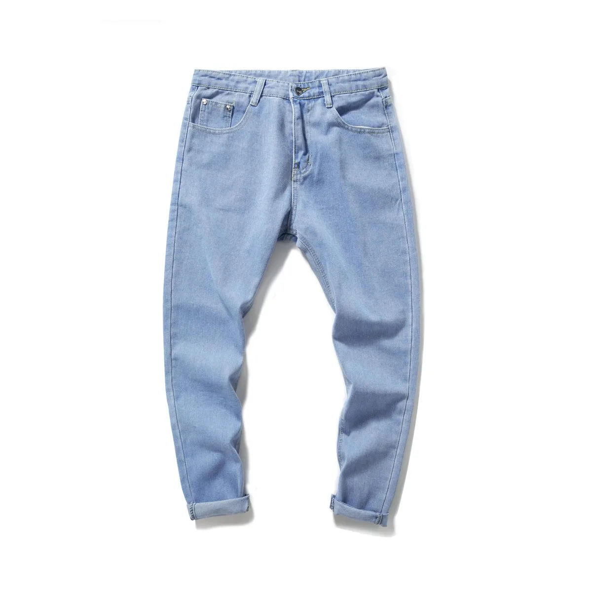 

2019 Man's Spring Summer Neweat Fashion Bound Feet Pants Leisure Timepopular Casual Nine Part Trousers Self-cultivation Youth