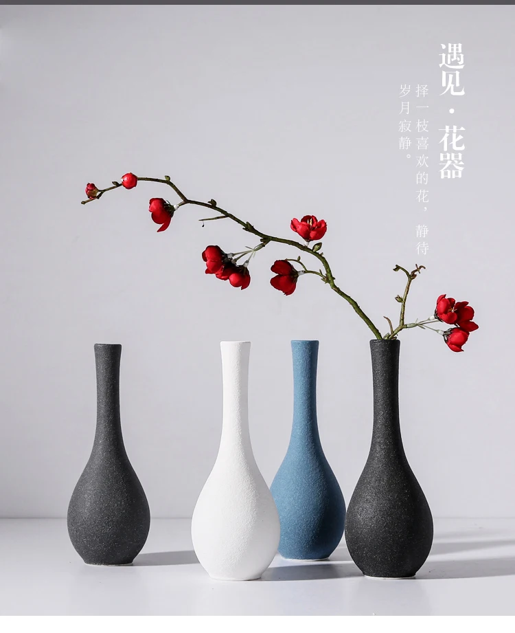 Креативная керамическая ваза белый/синий матовый фарфор цветочные вазы Искусство и ремесла Настольный цветочный горшок украшение дома аксессуары