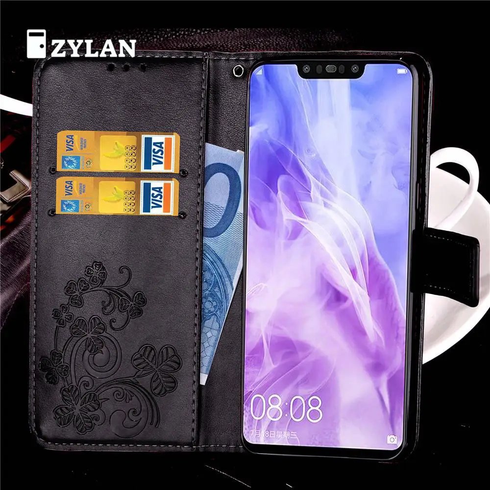 ZYLAN Flower Flip Leather Shockproof Case Cover Stand for HUAWEI Y5 2018 Nova3 Nova 3 &amp FREE GIFT | Мобильные телефоны и