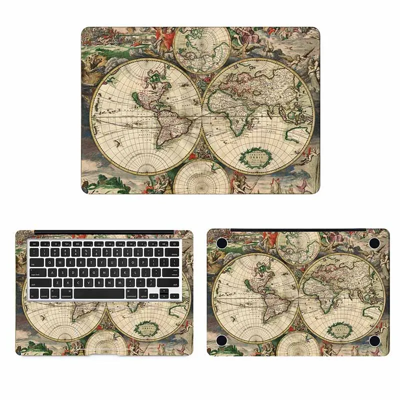Винтаж карта мира наклейка для ноутбука Apple на MacBook Pro Air retina 11 12 13 15 дюймов Mac Book