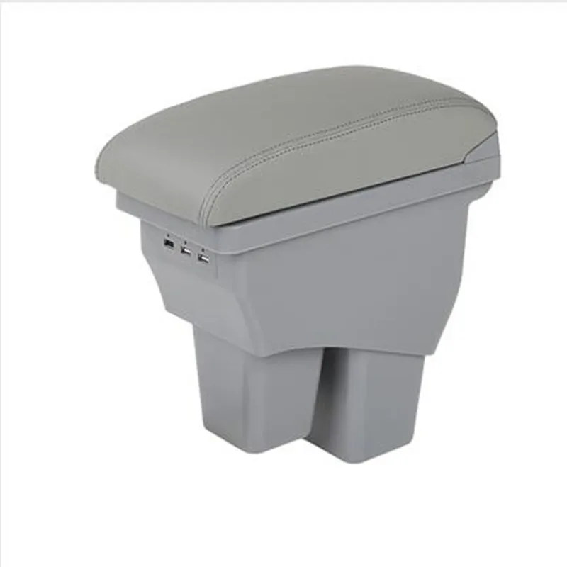 Подлокотник для Honda Fit Джаз центральной консоли содержимое коробки стайлинга автомобилей - Название цвета: gray