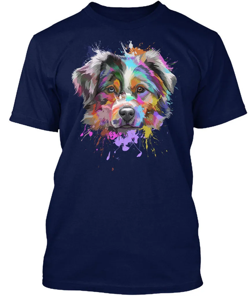 

Australian Shepherd Art Popular Tagless Tee Hip-hop T Shirt
