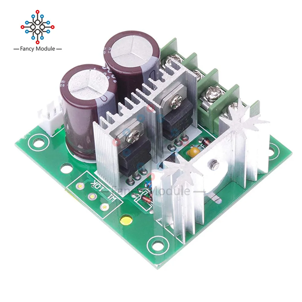 10A Регулируемый контроллер скорости двигателя постоянного тока PWM контроллер постоянного тока 12 V-40 V 400 Вт 13 кГц Регулируемый приводной модуль 24V 36V со шнуром