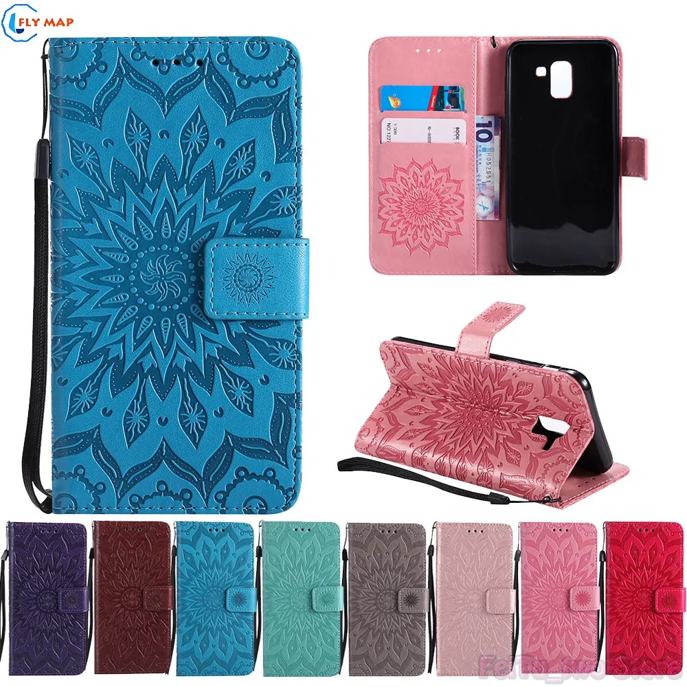 Case Cover For Samsung Galaxy J6 2018 J600 SM-J600 SM-J600F Wallet Flip Phone PU Leather Coque J600F J600F/DS SM-J600FN/DS Bag