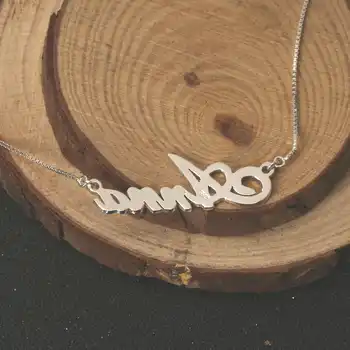 Personalized Women Custom Name Necklace with Full Zircon 925 solid silver Name Pendent Bling Jewelry