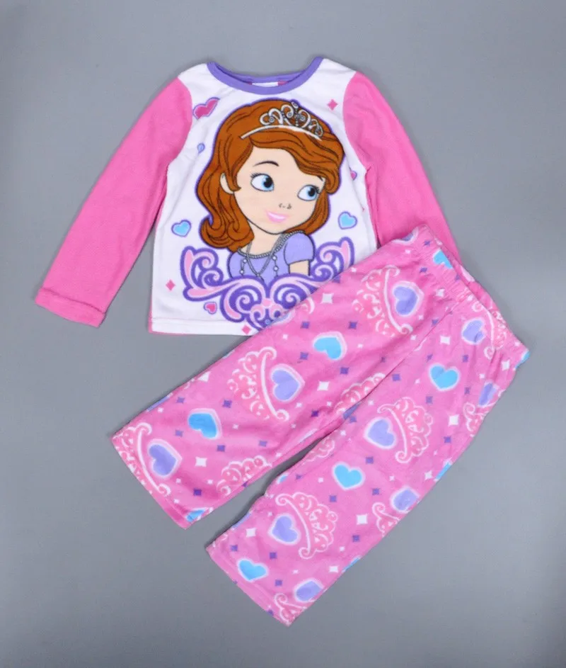 Комплект пижам для девочек с изображением Софии, набор для сна «Принцессы», г., брендовые Детские теплые пижамные комплекты зимняя одежда с героями мультфильмов для девочек, vetement