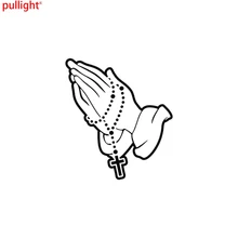 Autocollant en vinyle pour voiture, chapelet avec perles, décor chrétien, religieux, spirituel et catholique, accessoires de voiture