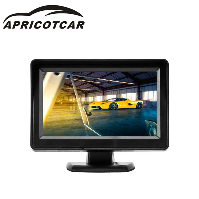 4.3 Inch LCD Sunshade Car RearView Monitor 2 CH Video Input DVD Monitor DC 12V PAL / NTSC Dual