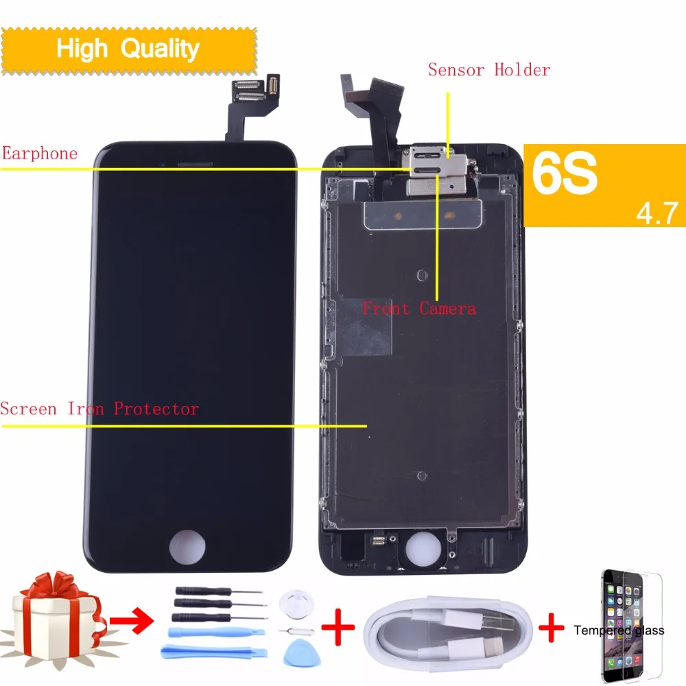 

Replacement For iPhone 6S LCD Display LCD Digitizer Touch Screen Completed Assembly With small Parts No Dead Pixel original lcd