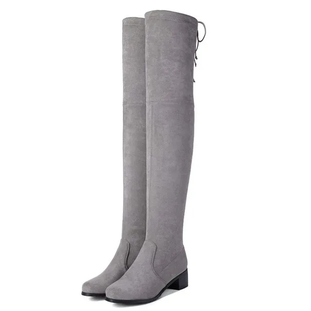 knee high cloth boots