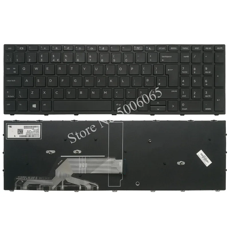 

New UK laptop keyboard for HP Probook 450 G5 455 G5 470 G5 with black frame keyboard