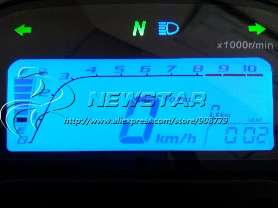 Универсальный мотоцикл lcd цифровой спидометр одометр Регулируемый для любого колеса и strok семь цветов экран регулируемый водонепроницаемый
