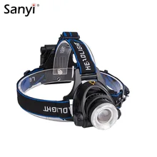 Светодиодный налобный фонарь с масштабируемым фокусом, 3 режима, XM-L T6, 3800lm, налобный фонарь, фонарь для рыбалки, охоты, Головной фонарь, 4* AA батареи