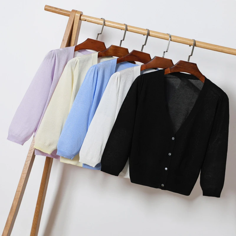 Sisjuly Women Knitted Slim Short Cardigan Sweater Autumn Thin Coat Solid Fashion Plus Size 4XL Casual Cropped Sweater Female Top Sisjuly Women Knitted Slim Short Cardigan Sweater Autumn Thin Coat Solid Fashion Plus Size 4XL Casual Cropped Sweater Female Top