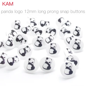 

KAM Panda Matte white longer prong pin Round Circle Animal Snap Button 12mm 20 T5 Plastic Fastener buttons baby diaper cloth