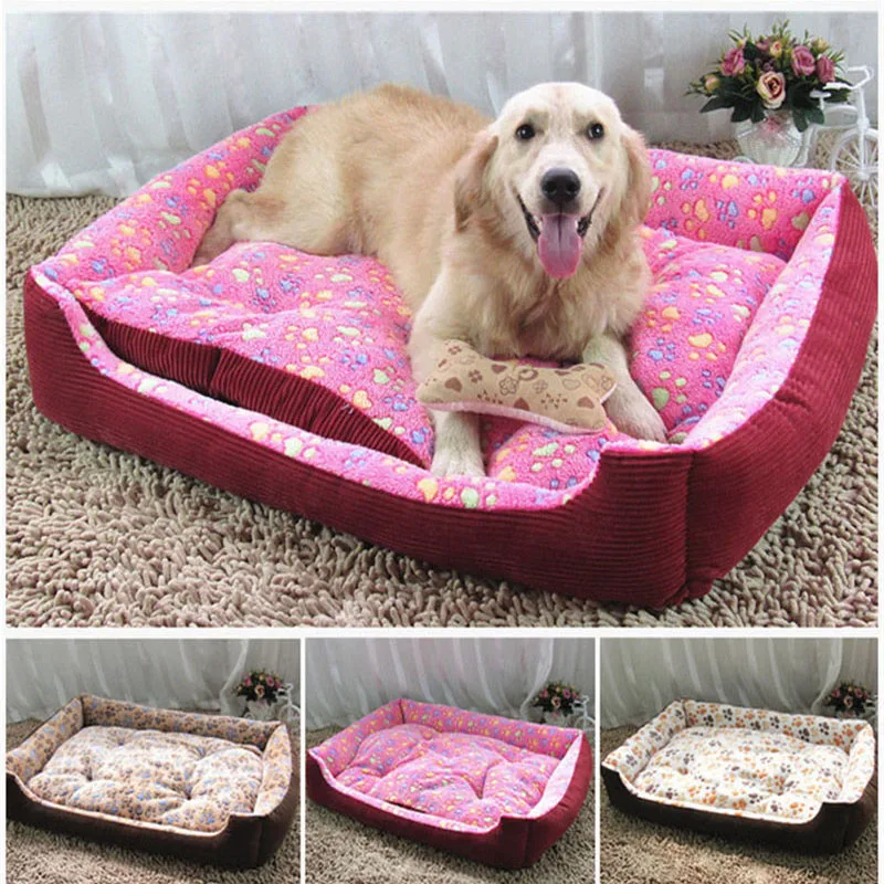 

Warm Corduroy Large Breed Dog Bed Soft Sofa Mat Pet Bed House for Small Medium Large Dogs Big Cushion Cats Basket Pet Supplies