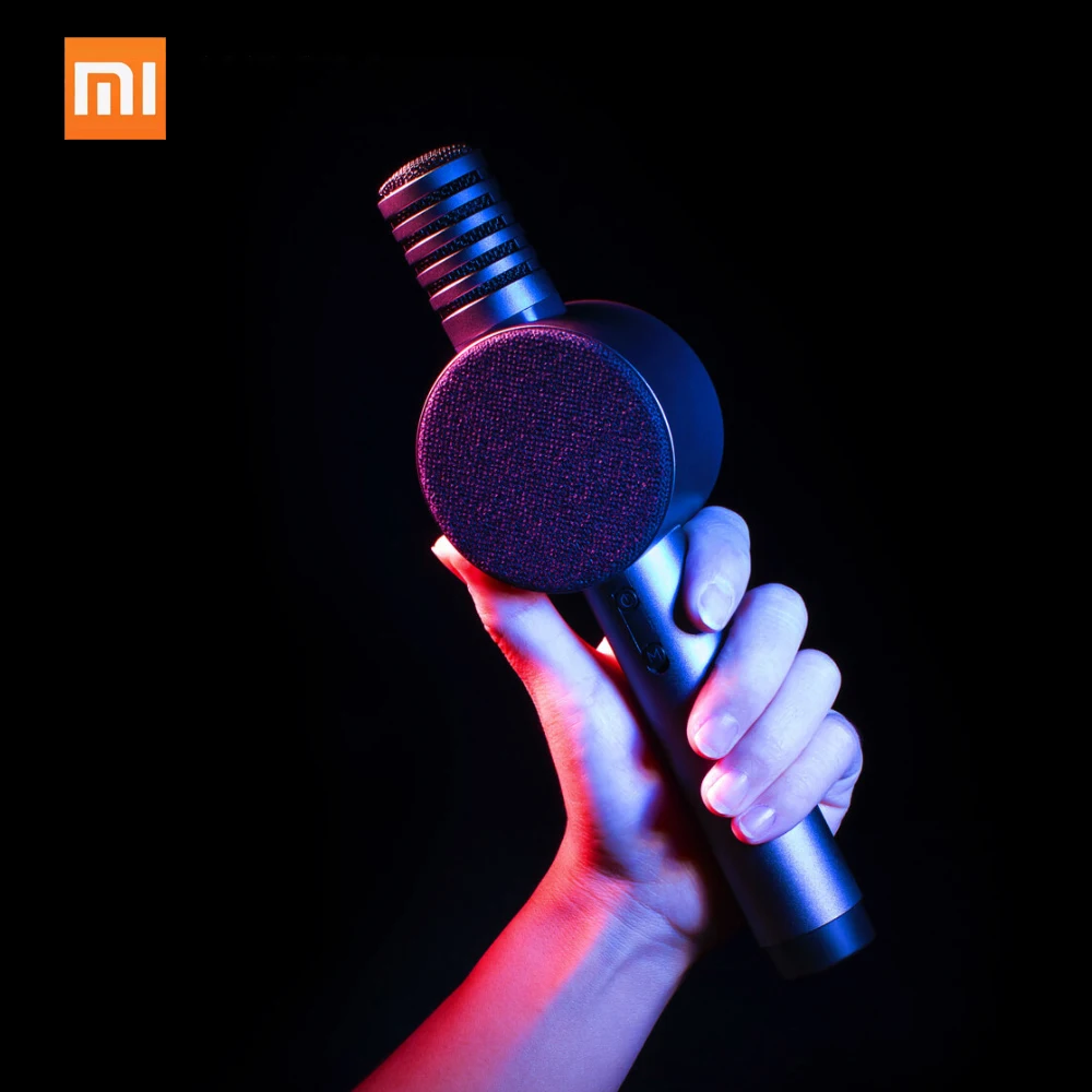 Xiaomi Xiaohou Moving-Coil аудио беспроводной микрофон для караоке уникальный акустический дизайн многосценарное использование микрофон динамик интеграции