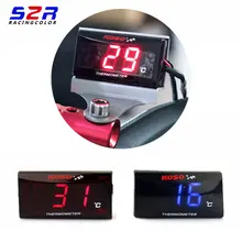 Мотоцикл 12 в цифровой термометр Мото Светодиодный двигатель температура воды инструмент для yamaha honda suzuki KTM BWM Kawasaki Ducati
