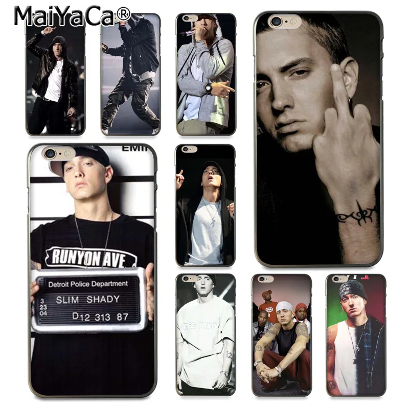 

MaiYaCa Hip Hop Rapper Eminem rap Newest Super Cute Phone Cases for iPhone 8 7 6 6S Plus X 10 5 5S SE 5C Coque Shell