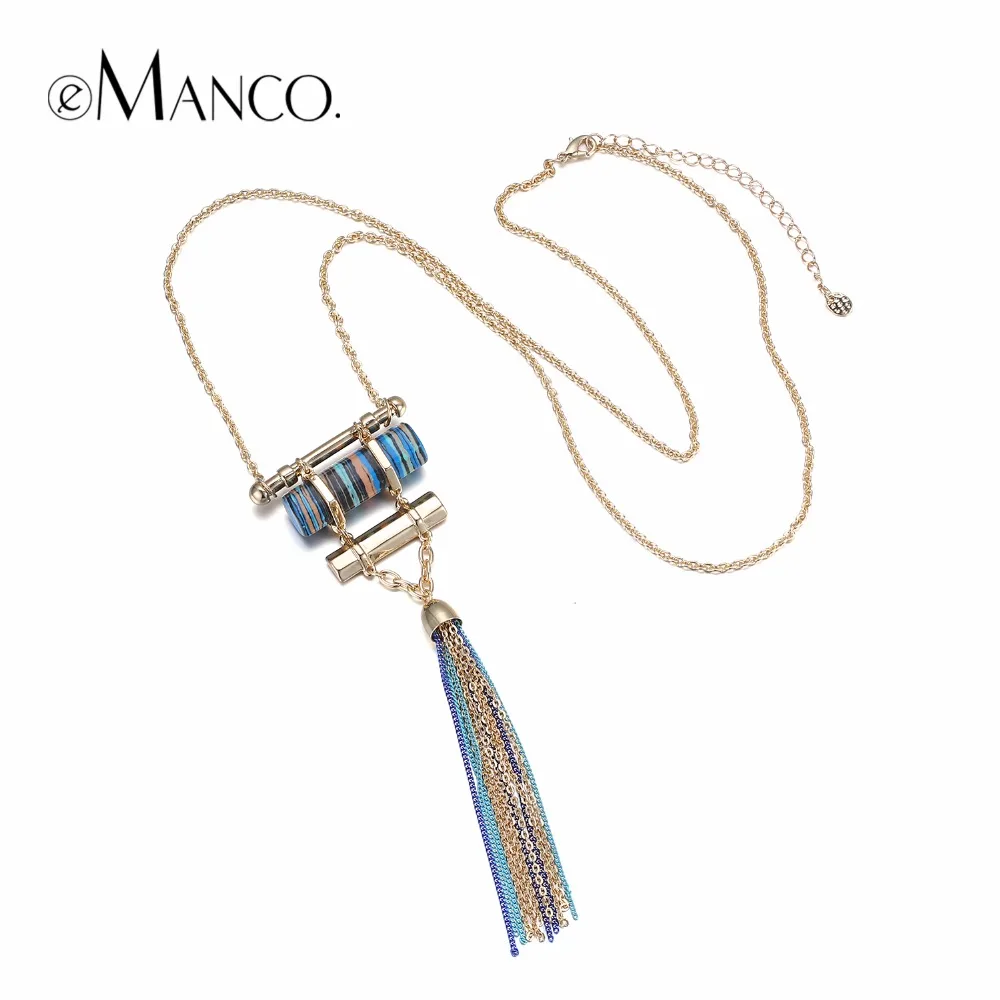 Prix pour EManco déclaration long gland collier femmes avec pierre suspensions pendentif géométrique bohême vintage collier Jewerly 2017 Prix pour EManco déclaration long gland collier femmes avec pierre suspensions pendentif géométrique bohême vintage collier Jewerly 2017